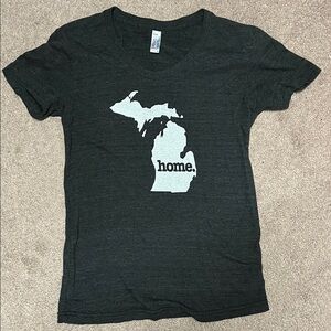 American Apparel Black Tee with White Graphic